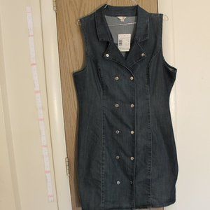 Denim Halina Moto Dress Sleeveless Button up